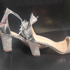 Elegant Silver Women's Heels